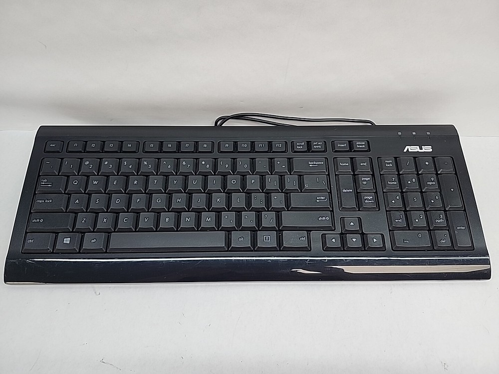 ASUS KB73211 Wired USB Keyboard Black Genuine Tested Desktop Typing
