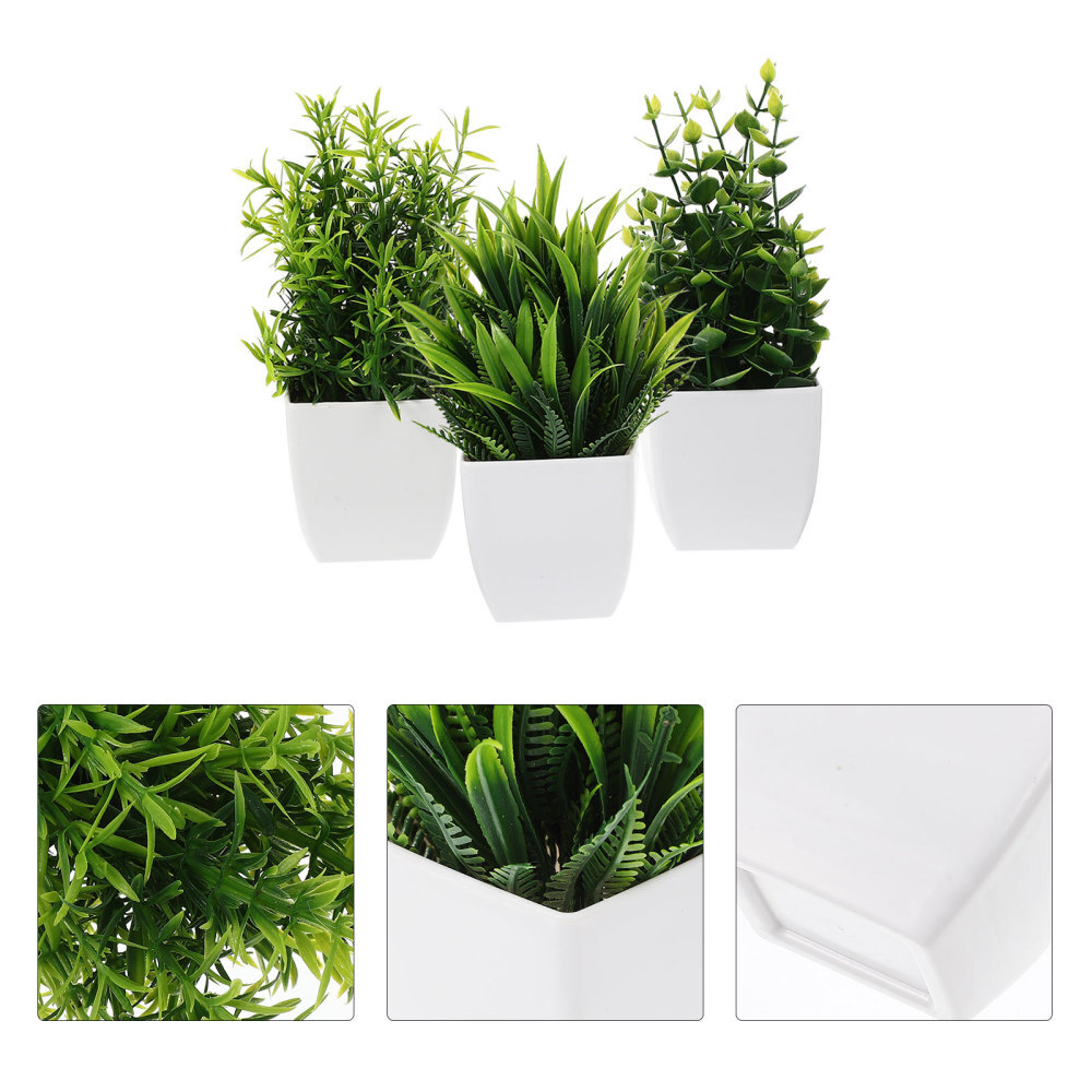 3pcs fake plants for home office indoor outdoor decor