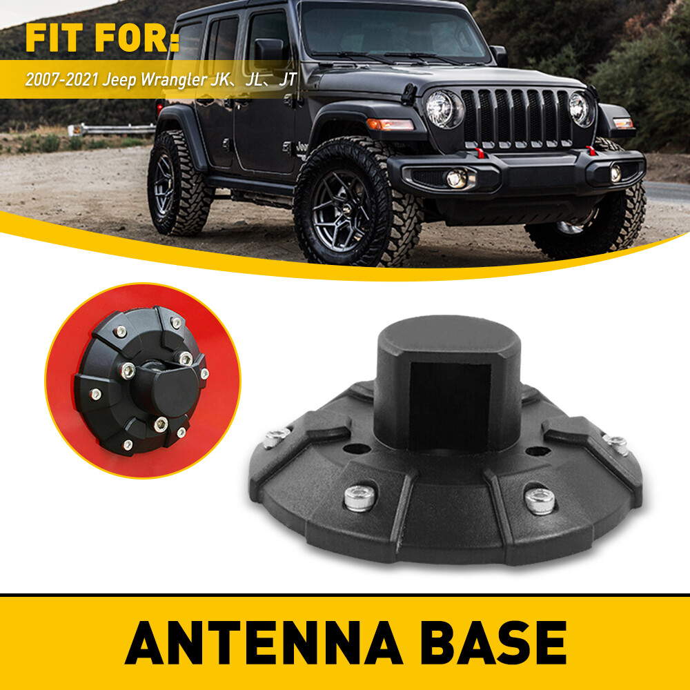 Half Set Radio Antenna Base Cover for Jeep Wrangler JK JL JLU Gladiator 07+