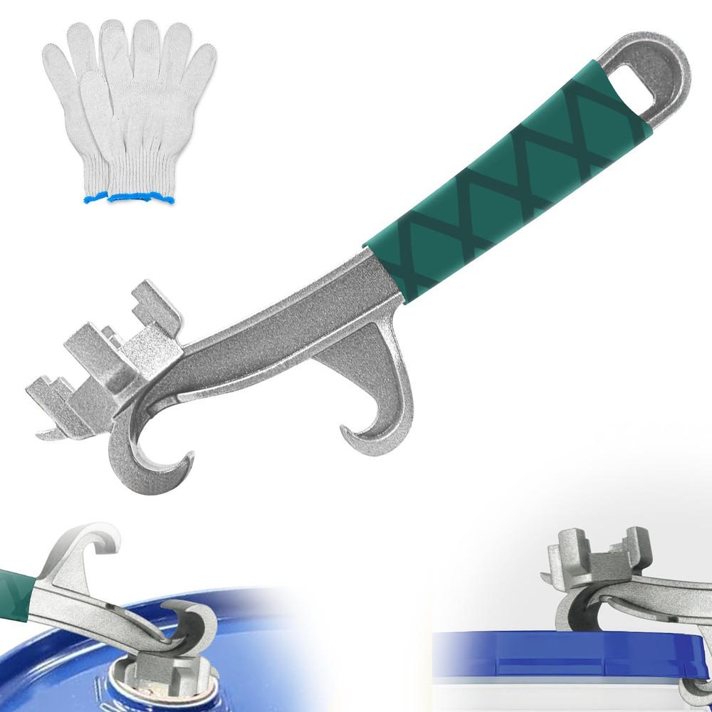 Aluminum Drum Wrench Metal Bucket Can Opener Plastic Bung Wrench 5-Piece Set