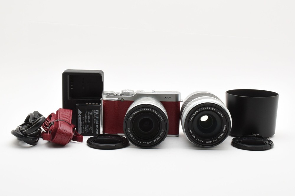 Fujifilm X-A1 16.3MP SLR Digital Camera Red with 50-230mm Lens Exc+++ Japan Import #2443412