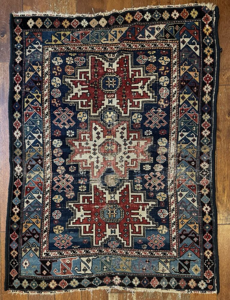 Antique  19th C.  Kazak Rug   37
