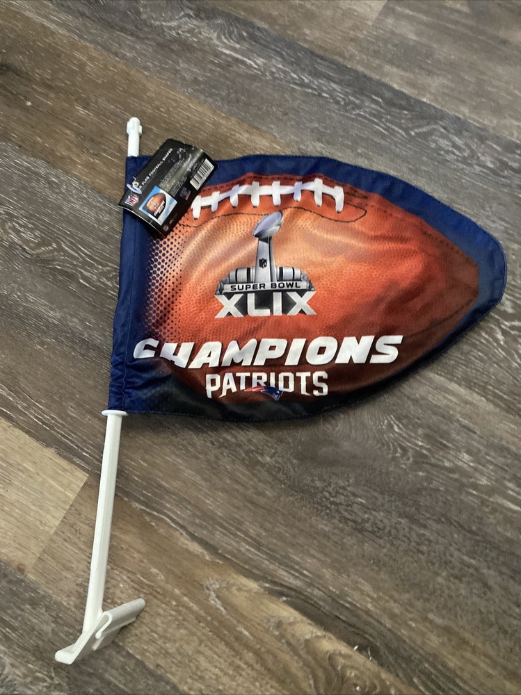 New England Patriots Super Bowl 49 Champions Official NFL Car Flag by Wincraft