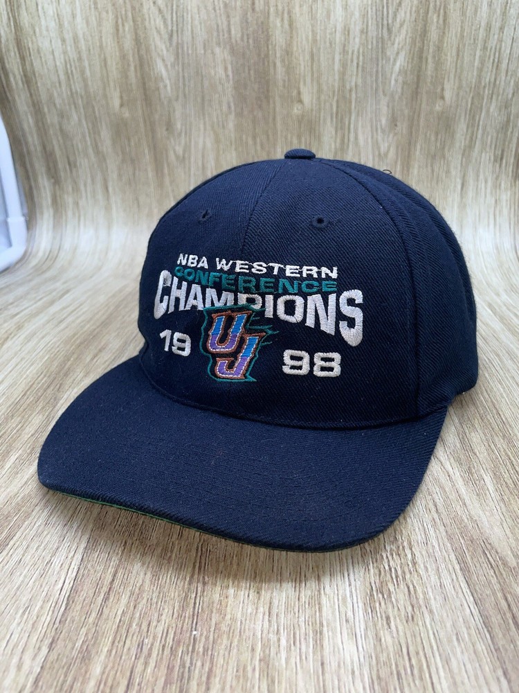 Vintage 1998 Utah Jazz Conference Champions  Hat Cap Sports Specialties Used