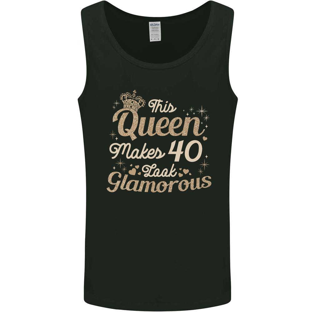 40th Birthday Queen Forty Years Old 40 Mens Vest Tank Top
