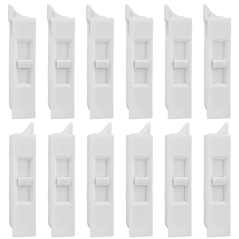 12 Pcs Window Tilt Latch Pairs Spring Loaded Sliding 12 Pcs, White