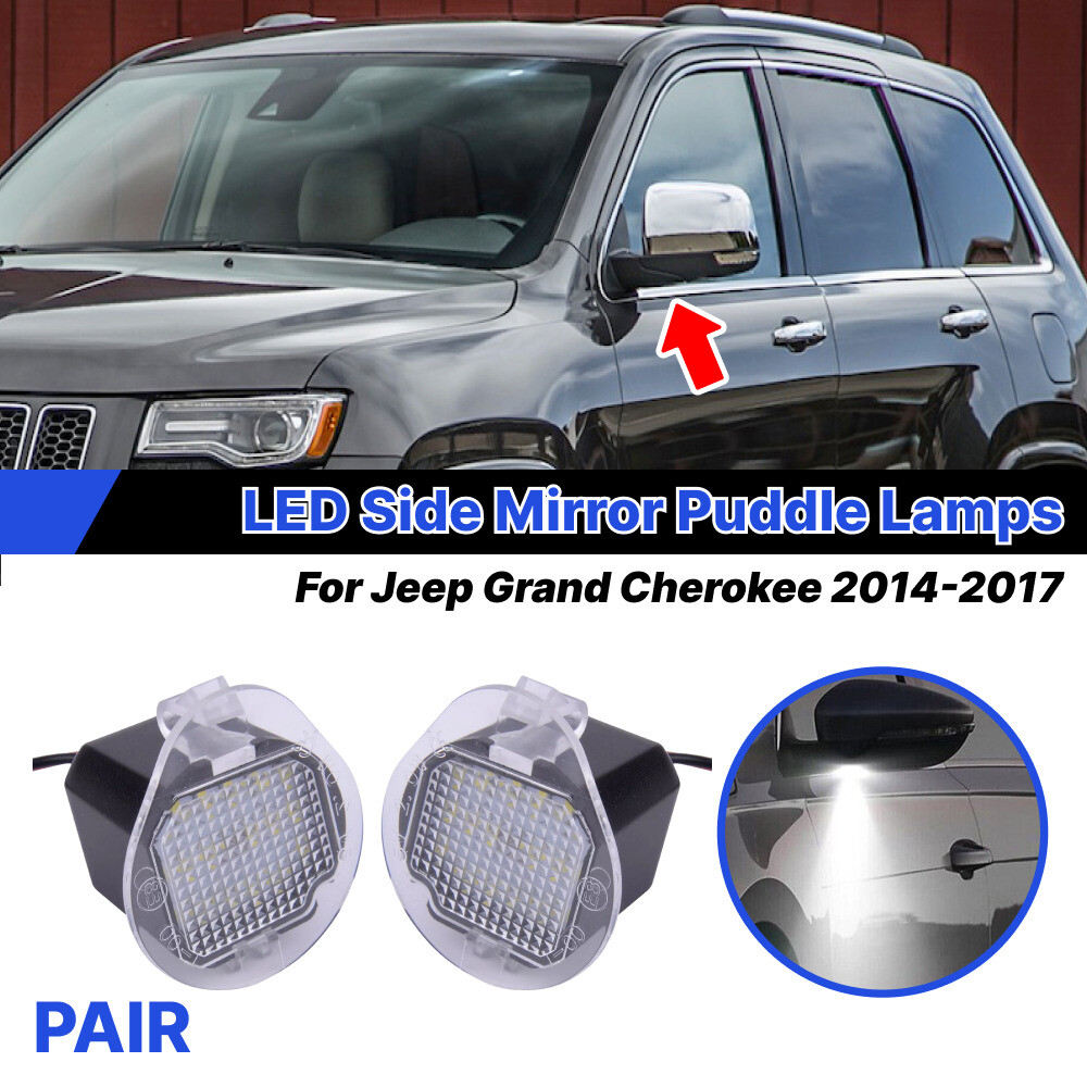 White Light Side Mirror Puddle Courtesy Lamp For Jeep Grand Cherokee 2014-2017