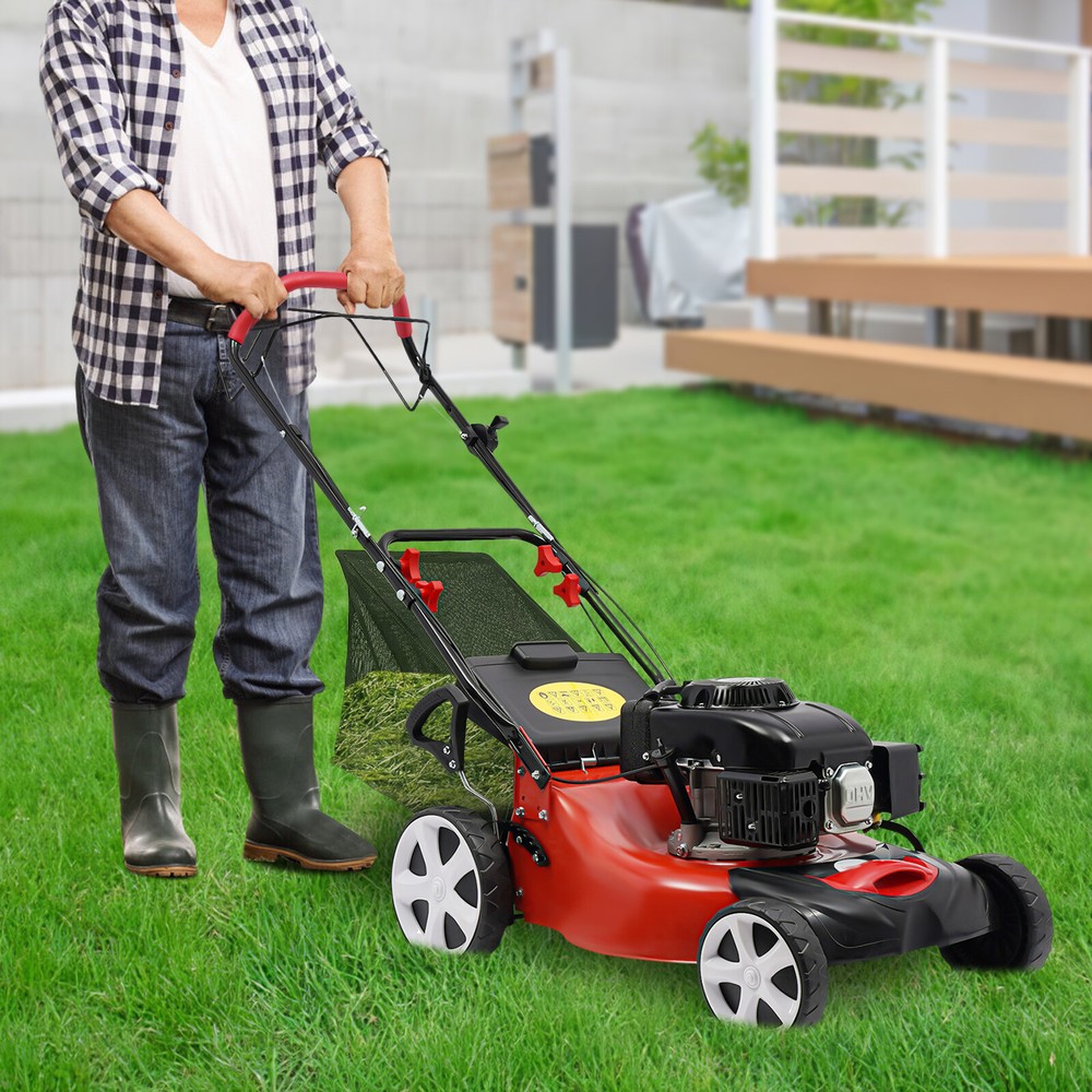20.5 Inch 173cc High Wheel Gas Walk-Behind Lawn Mower 1.6L US High-Performance
