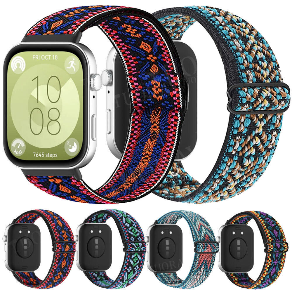 For Huawei Watch Fit 3 Smartwatch Nylon Wrist Strap Replacement Loop Watch Band