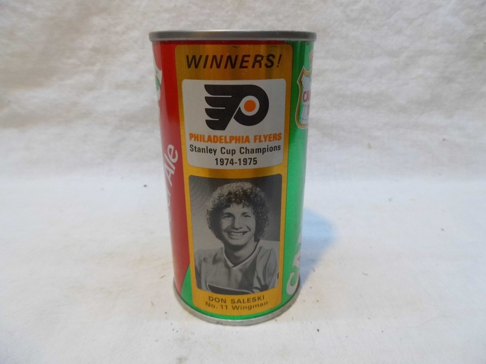 CANADA DRY 1974~1975 PHILADELPHIA FLYERS DON SAESKI SODA CAN~#13