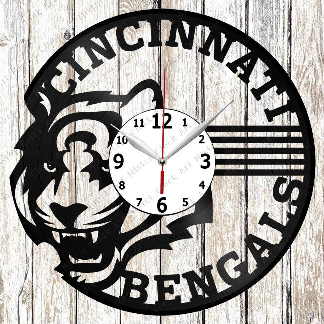 Cincinnati Bengals Vinyl Record Wall Clock Handmade Home Decor OriginalGift 3063