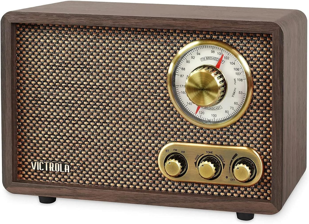 Retro Willow Bluetooth Radio with AM/FM Dial Bass Treble Wireless Streaming
