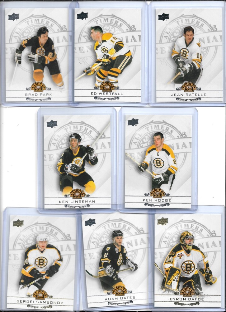 2023-24 BOSTON BRUINS CENTENNIAL ALL TIMERS U-PICK PARK,CHARA,BOURQUE,CHEEVERS