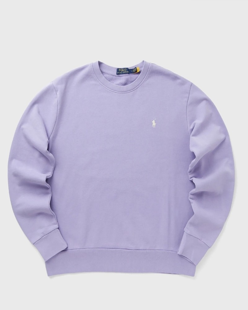 $138 Polo Ralph Lauren Men's Loopback Fleece Sweatshirt, Purple, SMALL