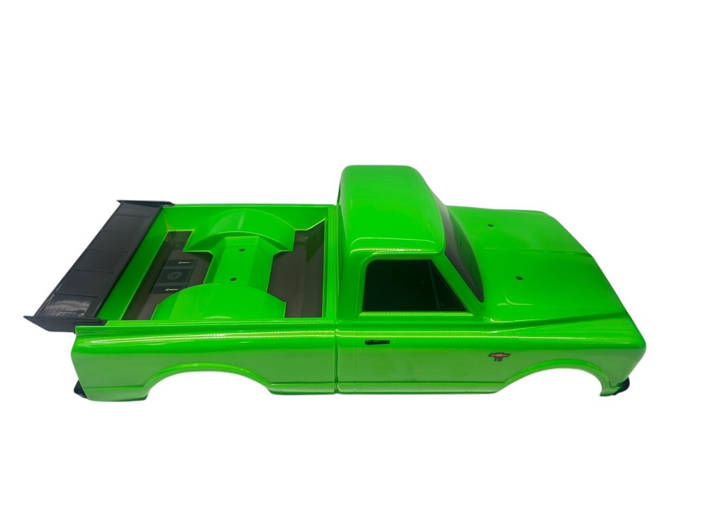 Traxxas Drag Slash Green Chevrolet C10 Body W Wing Grill Bumper #14628