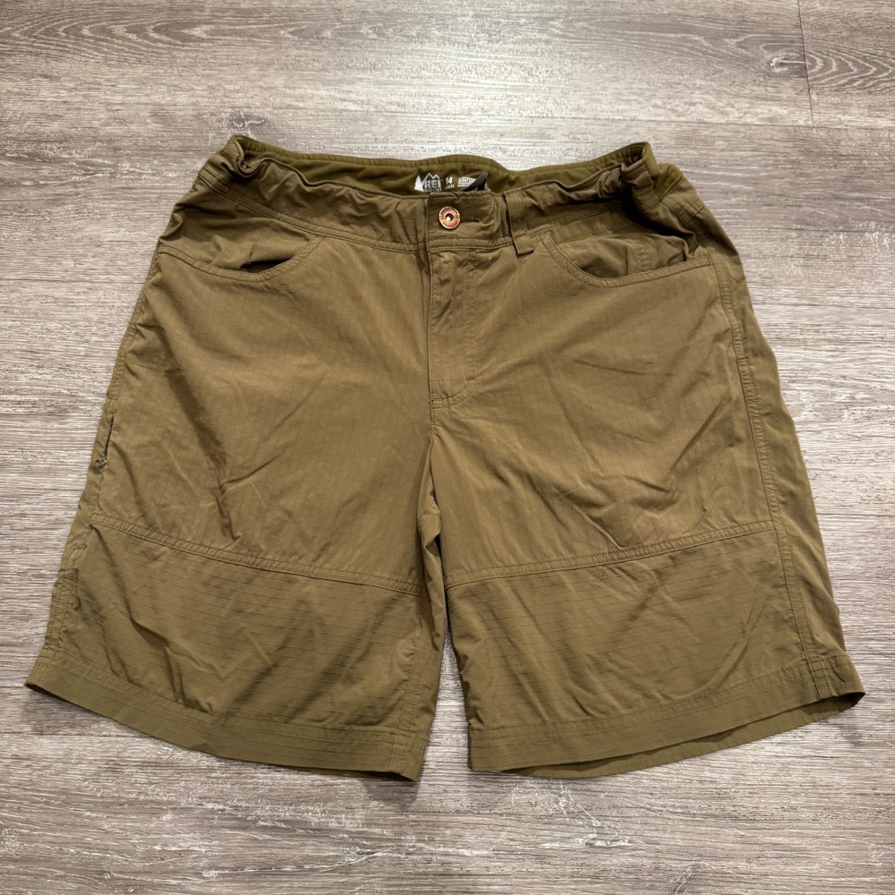 REI Coop Shorts Womens 14 Green Nylon Hiking Drawstring Ripstop 9