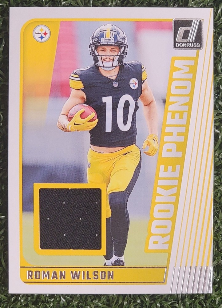 2024 Donruss Roman Wilson Rookie Phenom RC Jersey Patch Pittsburgh Steelers