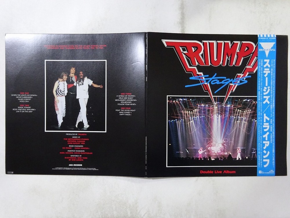 Triumph Stages MCA Records P-6222~3 Japan  VINYL LP OBI
