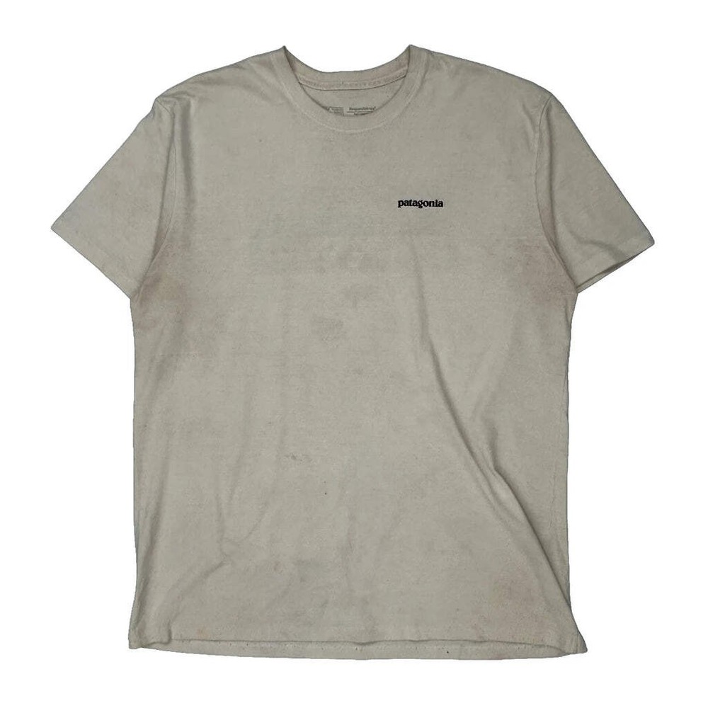Responsibili-Tee Patagonia Graphic T-Shirt - XL Beige Cotton