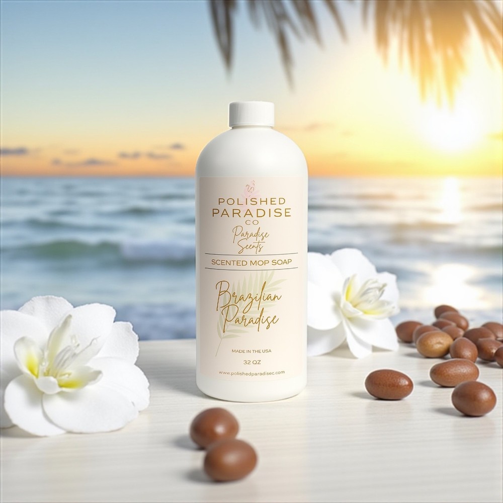 Brazilian Paradise Scented Mop Soap, Tropical Floor Cleaner, Made in USA, 32 Oz