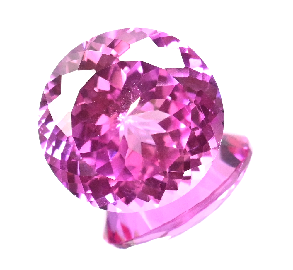 40.00 Ct Natural Mogok Pink Ruby Round Shape Certified Flawless Loose Gemstone