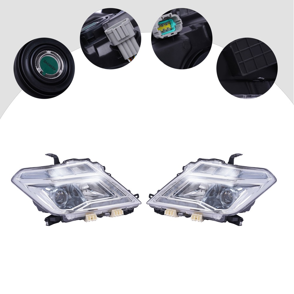 2017-2020 Nissan Armada Halogen LED Headlight Pair - Driver & Passenger Side