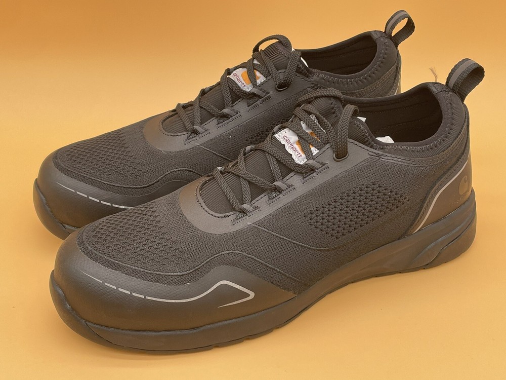 Size 12 EE- Carhartt Force Men 3” Nano Toe Work Shoes Black Textile Lace Up