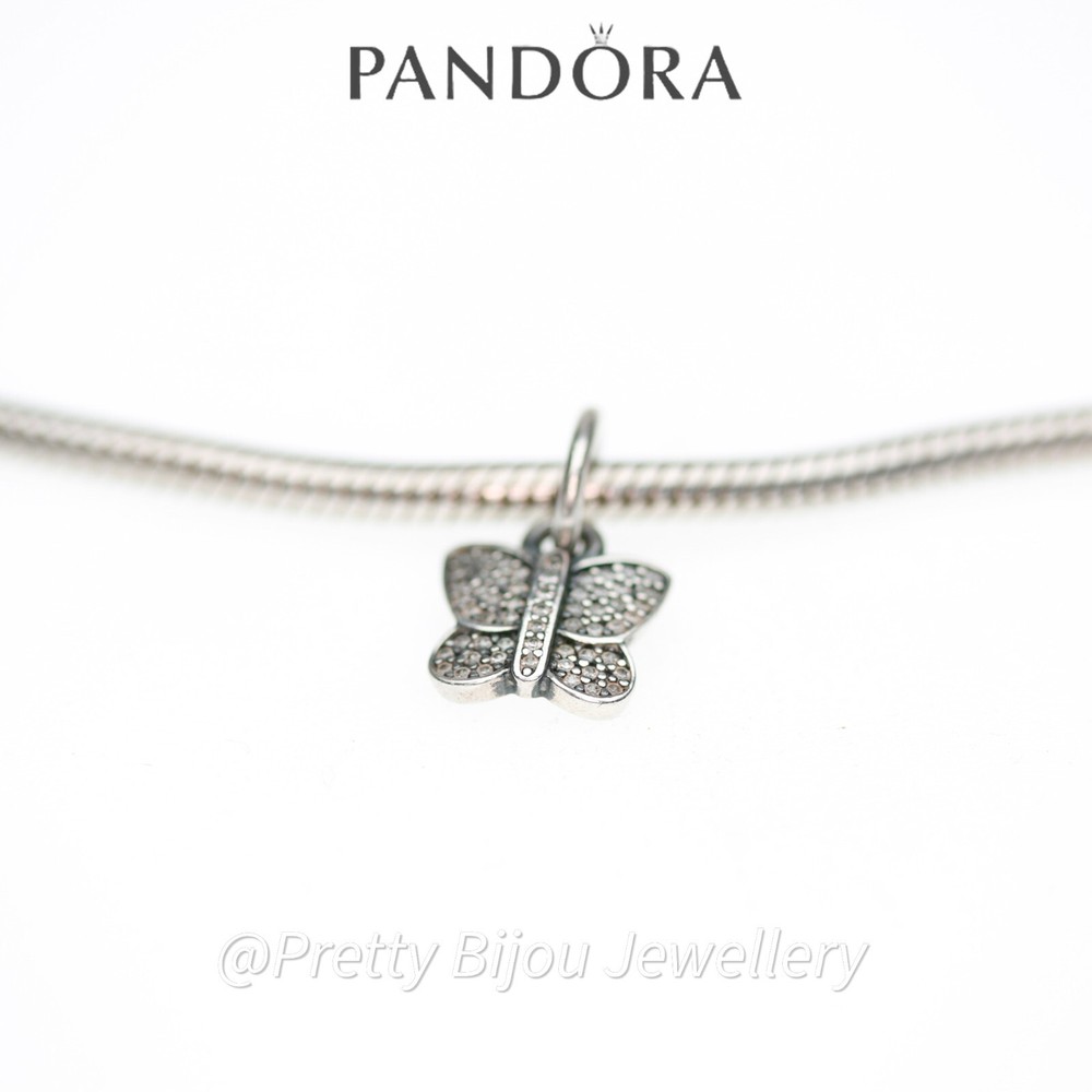 Pandora .925 Silver Sparkling Butterfly Charm with Clear Zirconia - 791497CZ