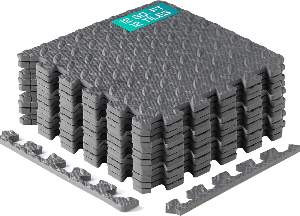 Interlocking EVA Foam Floor Tiles with Border for Fun and Safety