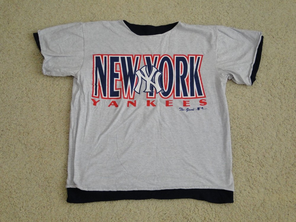 New York Yankees MLB Vintage Reversible T-Shirt Mens Size Large