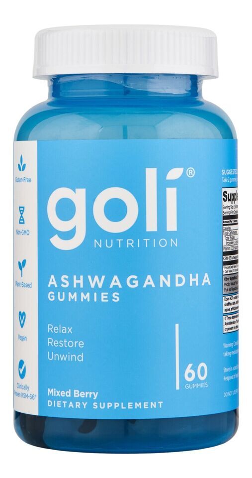Goli Nutrition Ashwagandha Mixed Berry Gummies - 60 Count