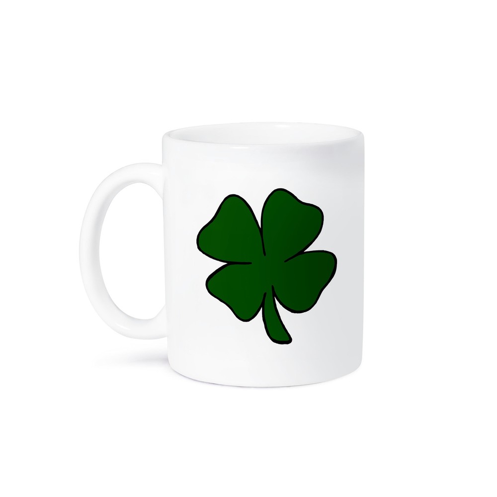 3dRose, simple lucky four leaf clover design, Mug