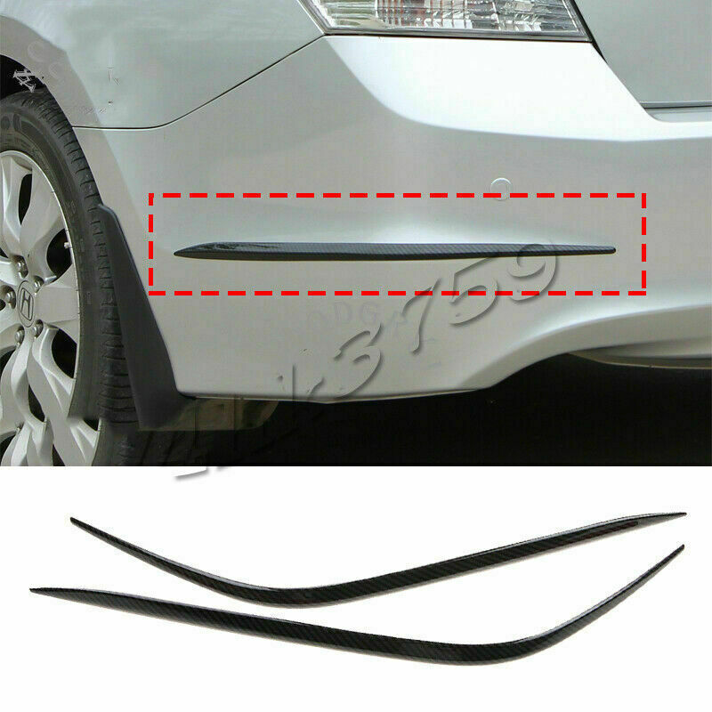 For Honda Accord 2008-12 Carbon Fiber Rear Trunk Bumper Corner Guard Cover Trim
