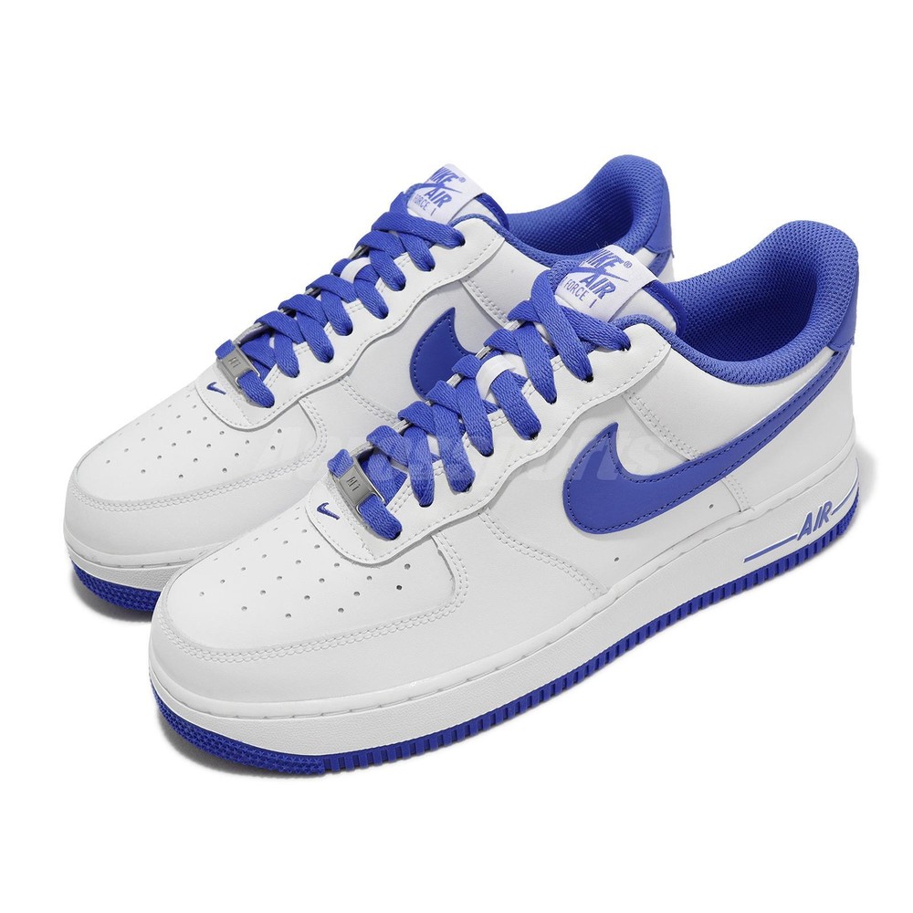 Nike Air Force 1 07 White Medium Blue Men AF1 Casual Lifestyle Shoes DH7561-104