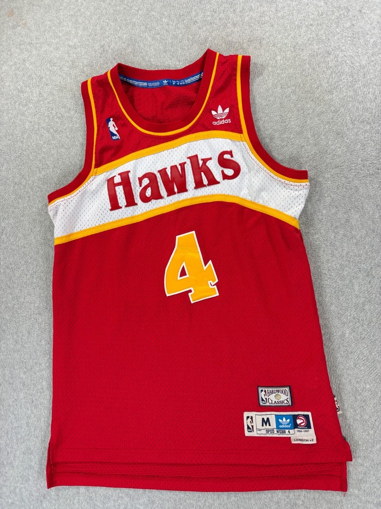 Atlanta Hawks Stitched Replica Basketball Jersey (#4 Spud Webb) Men's Medium