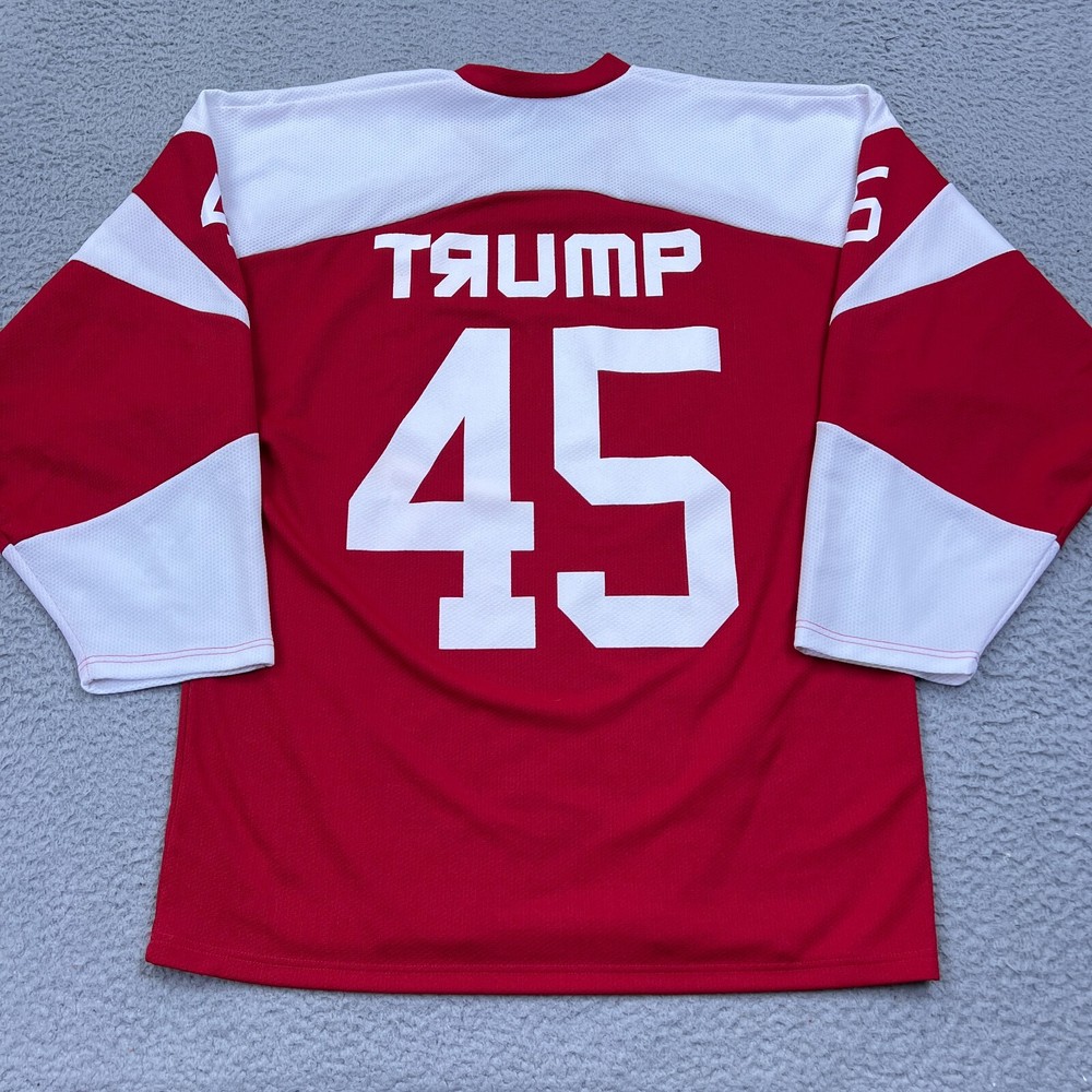 Authentic Soviet Union CCCP Hockey Jersey Red Trump #45 Size 38-40