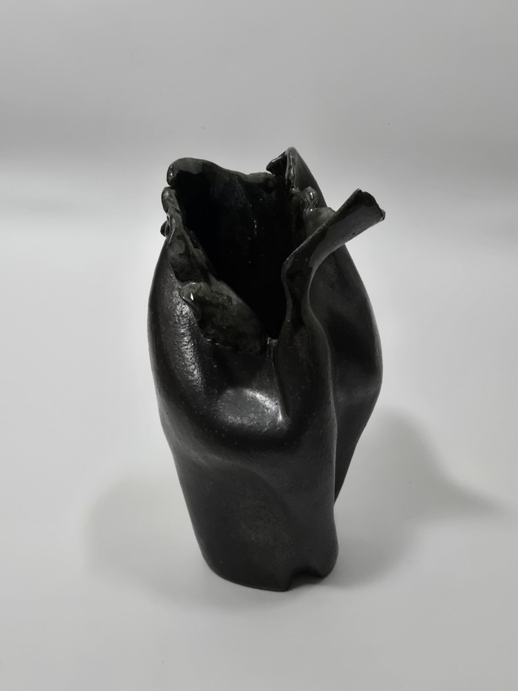 Paula Brown-Steedly Signed Virginia Clay Pottery Sculptural Studio Vase 10 Inch