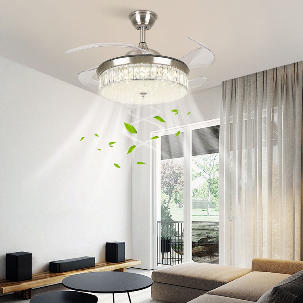 42-Inch Ceiling Fan with Remote and Adjustable 3-Color LED Light