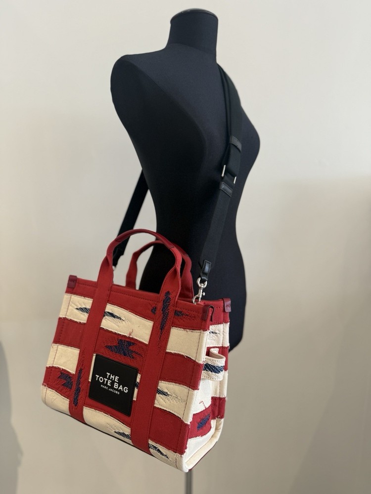 NWT Marc Jacobs Medium Tote Bag - Red Denim Multi