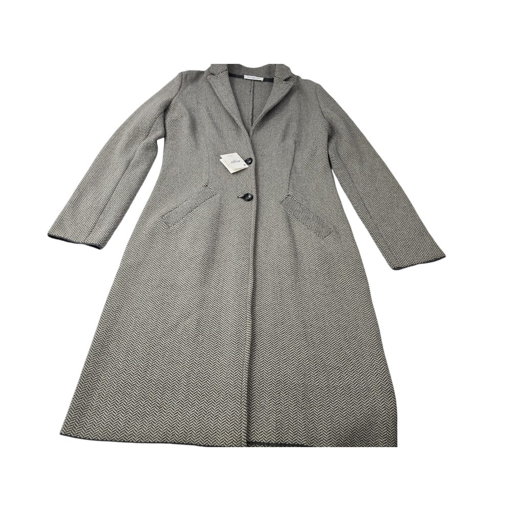 Ballantyne Women's Cashmere Unstructured Blazer Coat Jacket Gray 46 M / L $1800