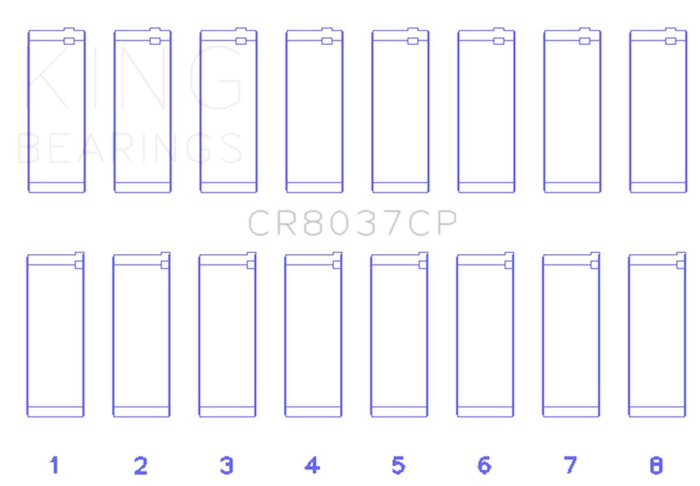 King Engine Bearings CR8037CP0.75 Rod Bearing Set