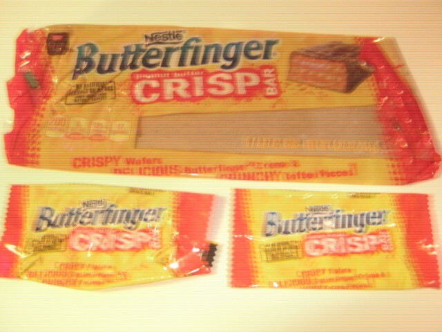 Vintage BUTTERFINGER CRISP BAR candy wrappers collectible retro packaging
