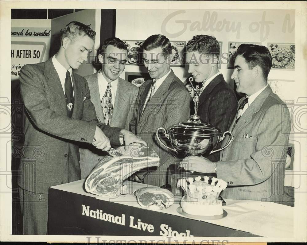 1950 Press Photo West Virginia University wins meat judging contest, Illinois
