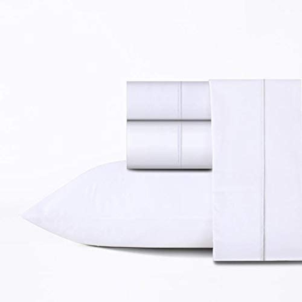 Cooling 600 TC 100% Egyptian Cotton 4-Piece Full Bed Sheet Set with Fitted Sheet  -image