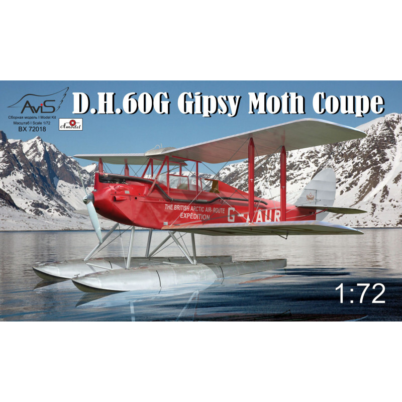 Avis 72018 Plastic Model Kit Air Scale 1:72 DH-60G Gipsy Moth Coupe floatplane