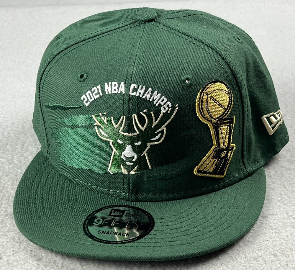 NEW ERA Milwaukee Bucks 2021 NBA Finals Champions 9Fifty Snapback Hat NEW