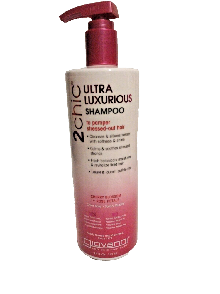 GIOVANNI 2chic Ultra Luxurious Shampoo Cherry Blossom + Rose Petals 24 fl. oz
