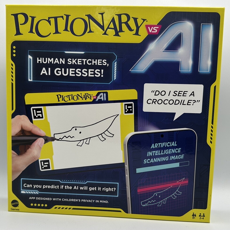 Pictionary vs. AI Board Game A.I. Artificial Intelligence Board Game Mattel