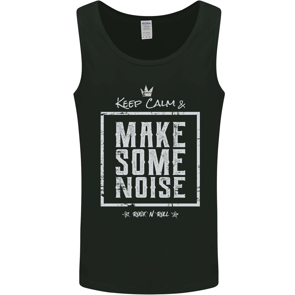 Rock n Roll Keep Calm & Make Some Noise Mens Vest Tank Top