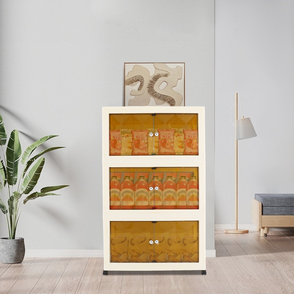 Storage Bins with Lid 21Gal Plastic Storage Bin 3 Packs Stackable Storage Bin